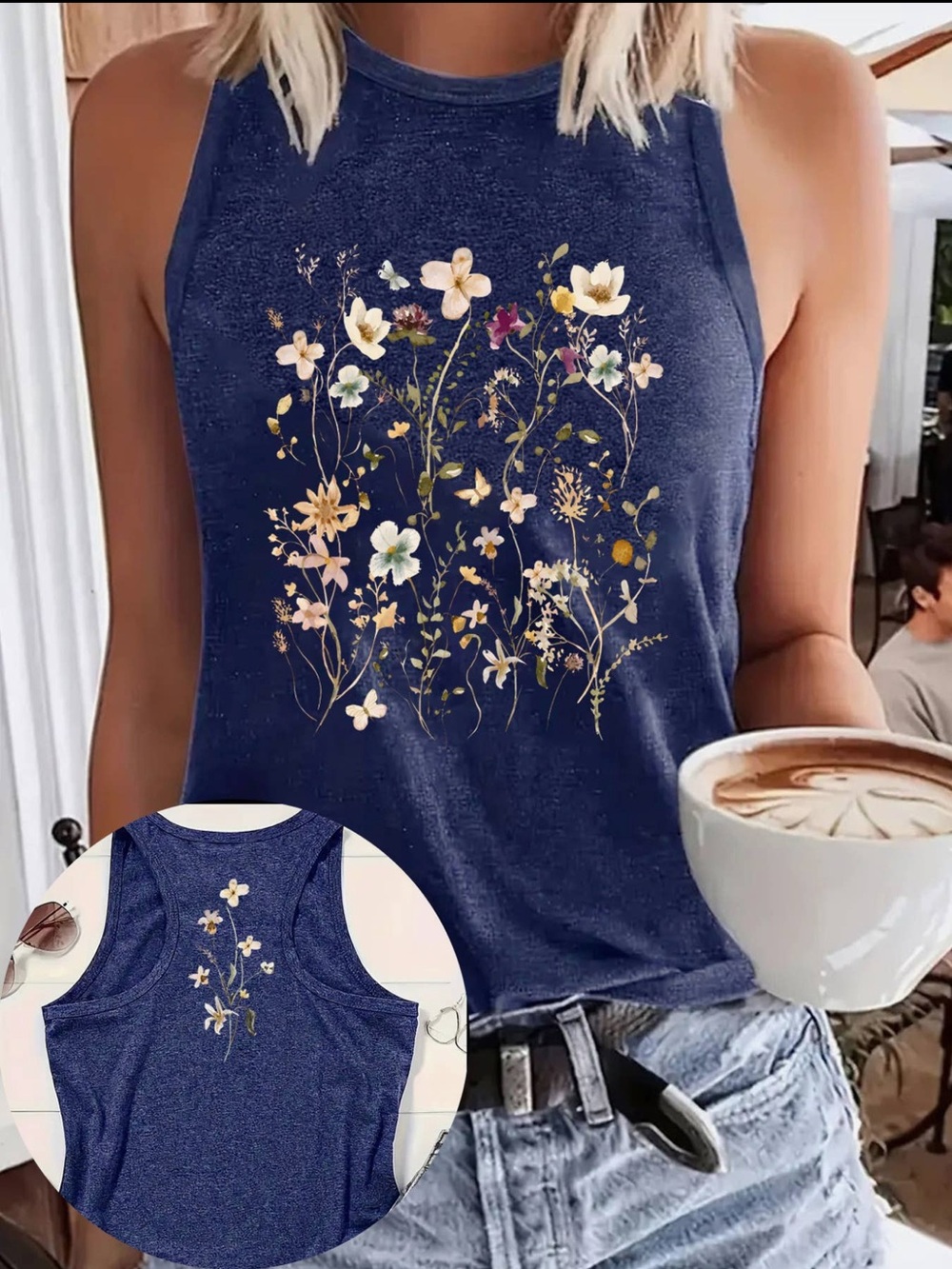 133. BLUE FLOWER TOP